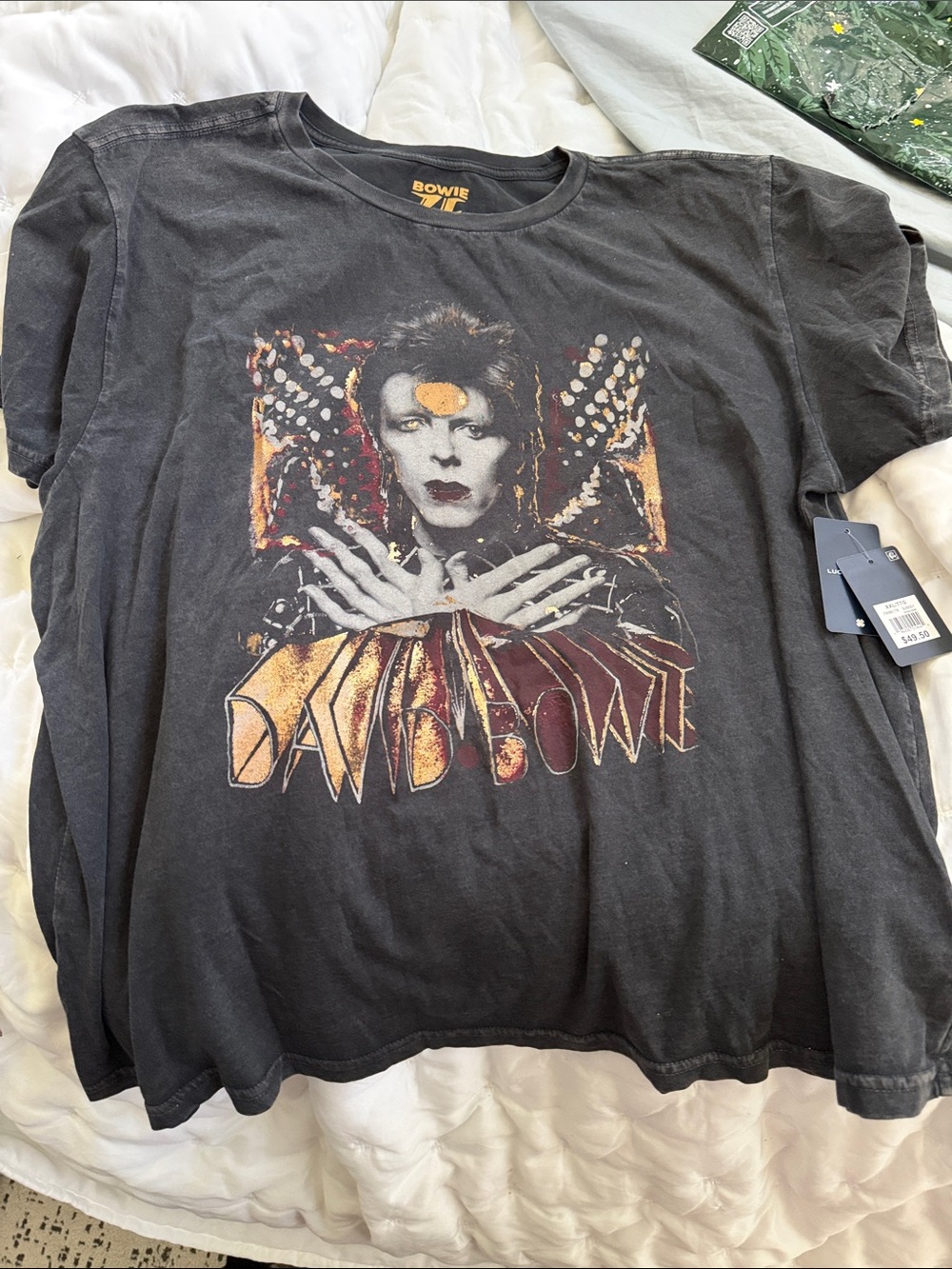 David Bowie Lucky Brand Graphic Band Tee